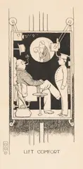 William Heath Robinson, Lift Comfort, pen and ink on paper