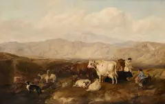 Thomas Sidney Cooper Ra, Grazing Stock, Cumberland, oil on panel