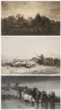 Charles Jacques, Le Matin, 1864, 1850, etching on fine laid paper