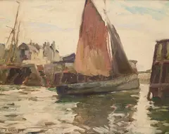 Charles Napier Hemy, Mousehole, Cornwall, oil on board
