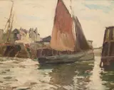 Charles Napier Hemy, Mousehole, Cornwall, oil on board