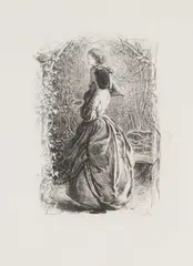 John Everett Millais, Happy Springtime, etching on paper