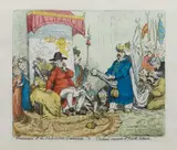 James Gillray, Presentation Of The Mohametan Credentials - Or - The Final Resource Of French Atheists, 1793, etching with later colouring