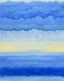 Eric Eriston Winarto, Genfersee 6, 2024, huile sur toile