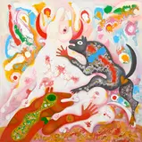 Alexander Sitnikov, Taureau blanc, 1990, huile sur toile