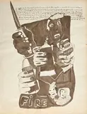Robert Combas, Les mains ne servent pas qu'à se faire de choses, 1980, encre sur papier
