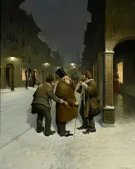 Vida Gabor, Le voleur, huile sur panneau