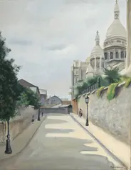 Abraham Weinbaum, Vue du Sacré-Cœur, 1934, gouache sur carton