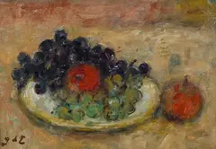 Georges d'Espagnat, Nature morte aux fruits, huile sur toile marouflée sur panneau