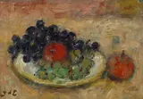 Georges d'Espagnat, Nature morte aux fruits, huile sur toile marouflée sur panneau
