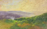 Pierre Ernest Prins, Les côteaux mauves, 1895, pastel sur papier