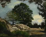 Edmond-Jean de Pury, Paysage de Chaumont, 2023, huile sur carton