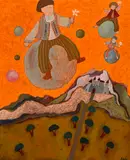 André Teleki, Les envahisseurs, 1974, huile sur panneau