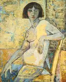 Roger Descombes, Dolores, huile sur pavatex