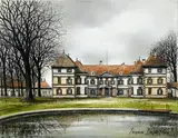 Jacques Deperthes, Le château de Coppet, huile sur toile