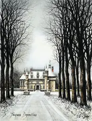 Jacques Deperthes, Le Château de Chenonceaux, huile sur toile
