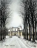 Jacques Deperthes, Le Château de Chenonceaux, huile sur toile