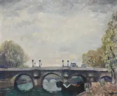 Émile Bressler, Le Pont Neuf, huile sur toile