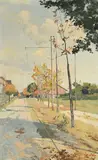 Daniel Ihly, Paysage, huile sur toile