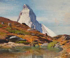 Albert H. Gos, Le Cervin, huile sur panneau