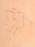 Gérard de Palézieux, Nu allongé, mine de plomb sur papier