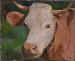 Walter Mafli, Vache, 2002, huile sur toile