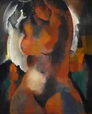Gustave Buchet, Bacchante, 1952, huile sur toile
