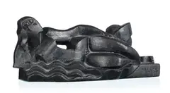 Pablo Curatella Manes, Ninfa Acostada, sculpture en bronze patiné
