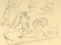 André Lhote, Etude de nature morte, crayon sur papier