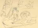 André Lhote, Etude de nature morte, crayon sur papier