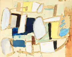 Jan Hélion, Composition abstraite, 1934, aquarelle et gouache sur papier