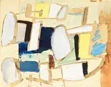 Jan Hélion, Composition abstraite, 1934, aquarelle et gouache sur papier