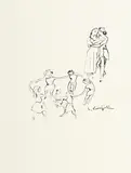 Enfants by Tsuguharu Foujita, encre sur papier, sold Sep 2025