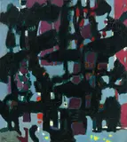 Paul Charlot, Les Ifs, 1959, huile sur toile