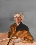 Claude Weisbuch, Autoportrait, huile sur toile