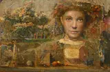 Mersad Berber, Femme dans un paysage, 2000, huile sur panneau