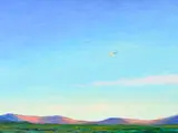 Adam Strauss, Missile, 1998, huile sur toile dans un encadrement couvert de plomb