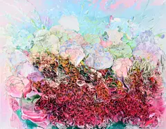 Sweet Dreams by Zhuang Hong Yi, 2020-2021, papier de riz, acrylique et collage sur toile, sold Sep 2025
