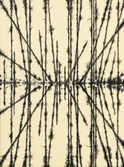 Eric Eriston Winarto, Paysage abstrait, encre et lavis sur papier