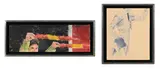 Pedro Moreno Meyerhoff, Sans titre, 2009, suite de 2 oeuvres sur papier contrecollées sur panneau