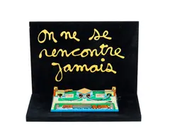 Ben, On ne se rencontre jamais, technique mixte sur panneau