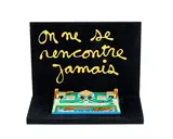 Ben, On ne se rencontre jamais, technique mixte sur panneau