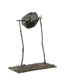 Rachid Khimoune, Œuf branché, sculpture en bronze