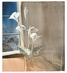 Pierre Montant, Jardin nocturne, huile sur toile