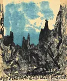 Jean Cortot, Purgat. p. 130, canto XIV, 2009, technique mixte et collage sur papier