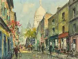 Jean Salabet, Vue du Sacré-Cœur, huile sur toile