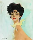 Jean-Gabriel Domergue, Suzanne, 1962, huile sur isorel