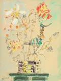 Paul Augustin Aizpiri, Vase de fleurs, 1959, aquarelle et gouache sur papier