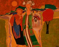 André Teleki, Servante, huile sur toile