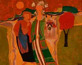 André Teleki, Servante, huile sur toile